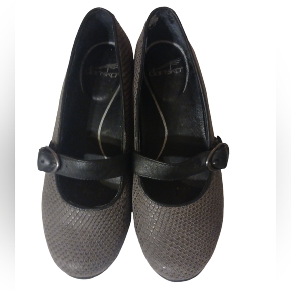 Dansko Orla Green Snakeskin Embossed Mary Jane Comfort Clog size 6.5-7 - Picture 2 of 9